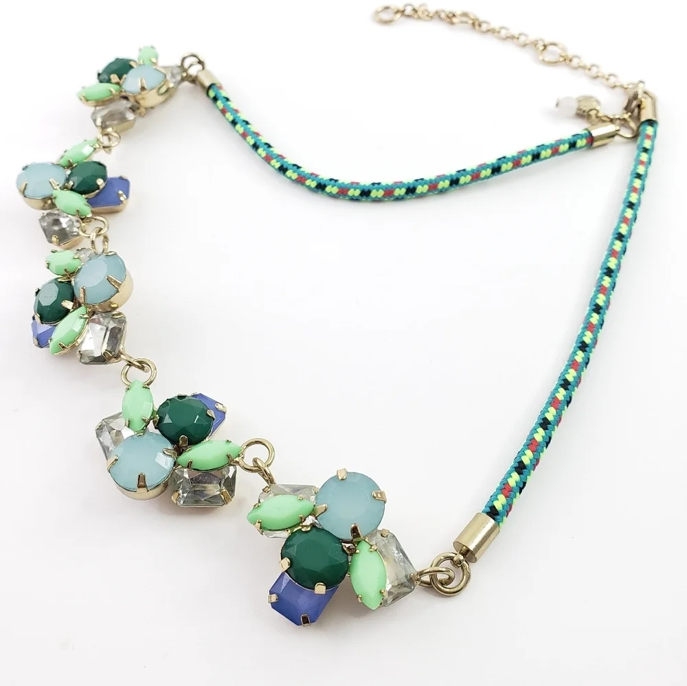 Crewcuts Statement Necklace Cording + Rhinestones